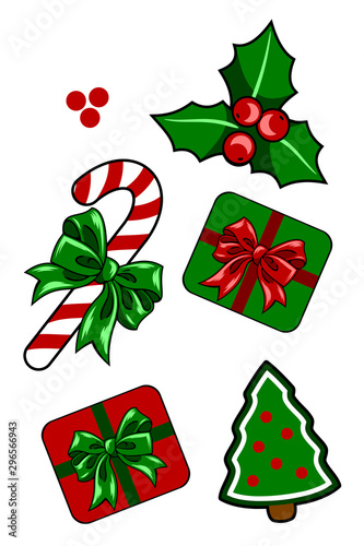 A set of Christmas decorations