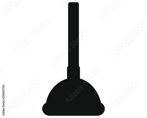 simple drawing vector, plunger icon