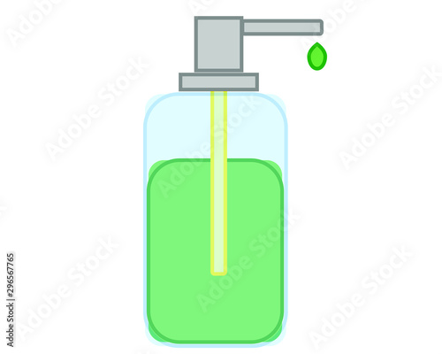 Simple drawing vector, hand soap bottle icon