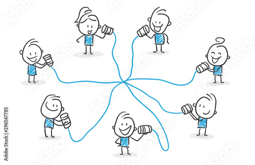 Stickman Blue: Network, Connection, Teamwork. (Nr. 154)