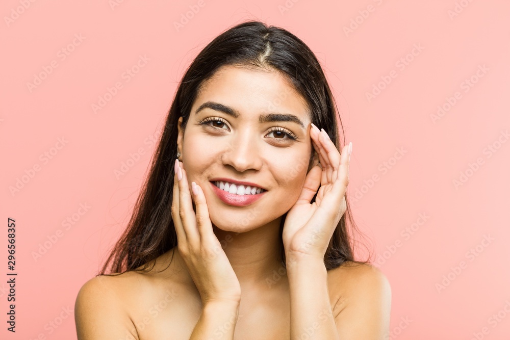 Close up of a young beauty and natural arab woman posing Close up of a young beauty and natural arab woman posing