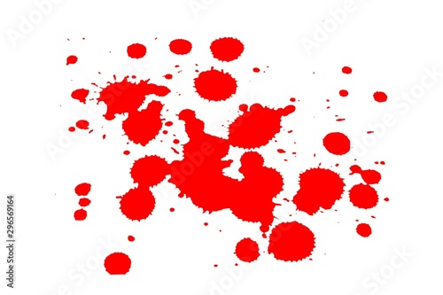 red blood drops on white background
