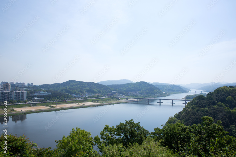 Gongju-si landscape of Korea.