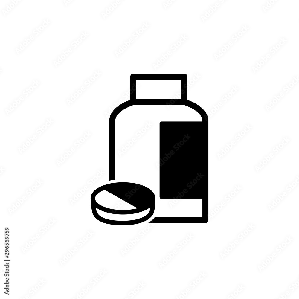capsule vector icon, pill icon,medicine bottle icon, flat design best vector illustration capsule vector icon, pill icon,medicine bottle icon, flat design best vector illustration