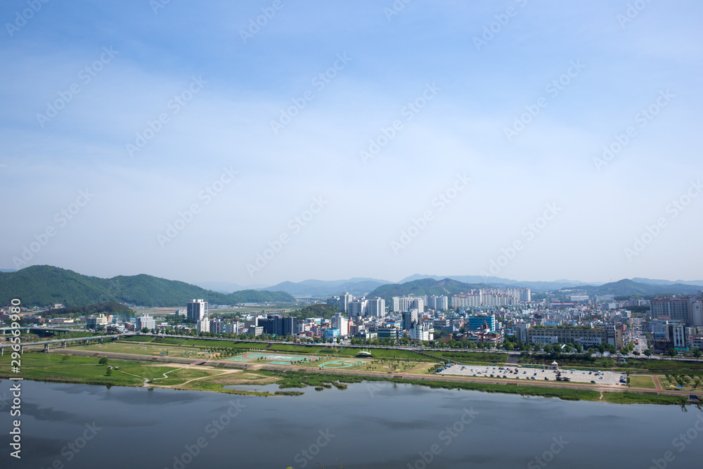Naklejka premium Gongju-si landscape of Korea.