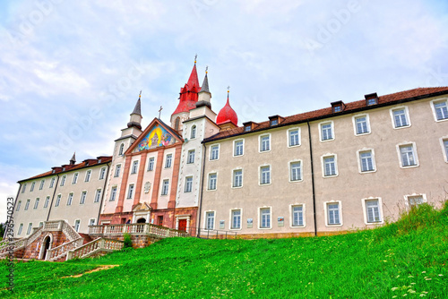 The sanctuary of the Madonna di Pietralba is one of the main sanctuaries in Nova Ponente Monte san Pietro, italy photo