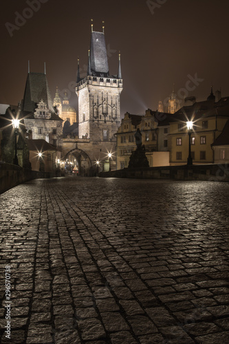 Night at Charles Bridge, Prague, Czech Republic
