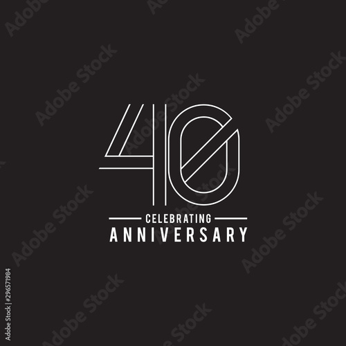 40th years celebrating anniversary emblem logo design © dimensi design