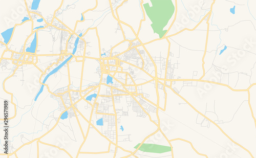 Printable street map of Tirunelveli  India