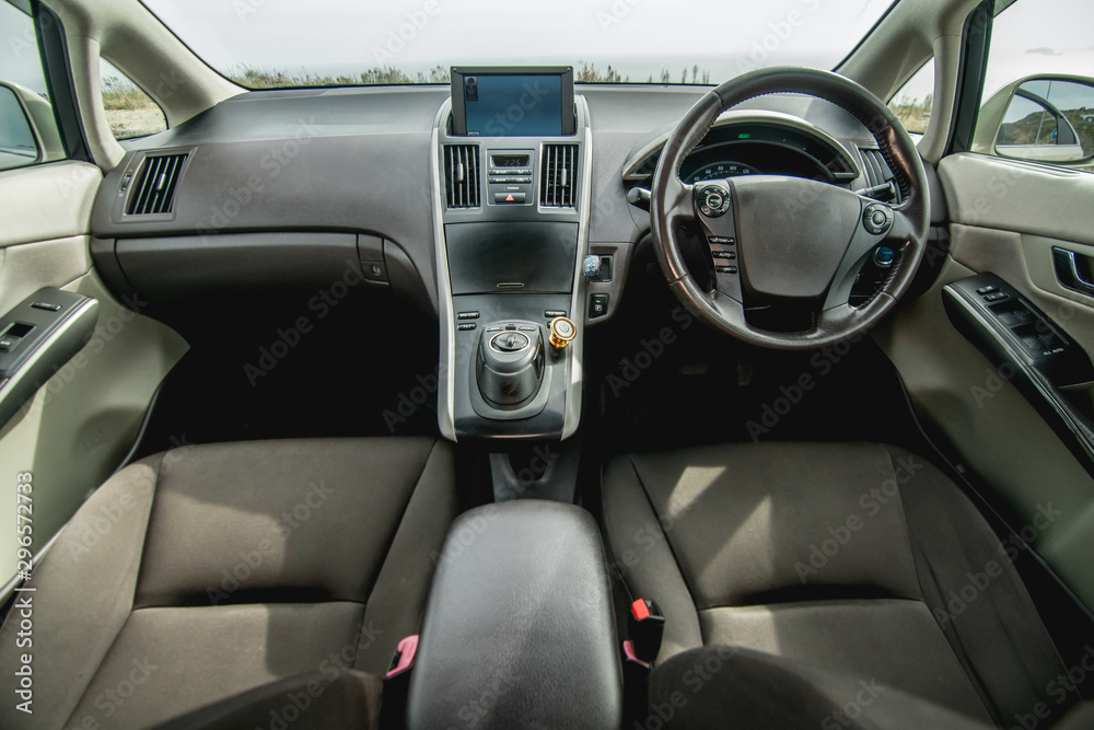 Photo of the dashboard in the car