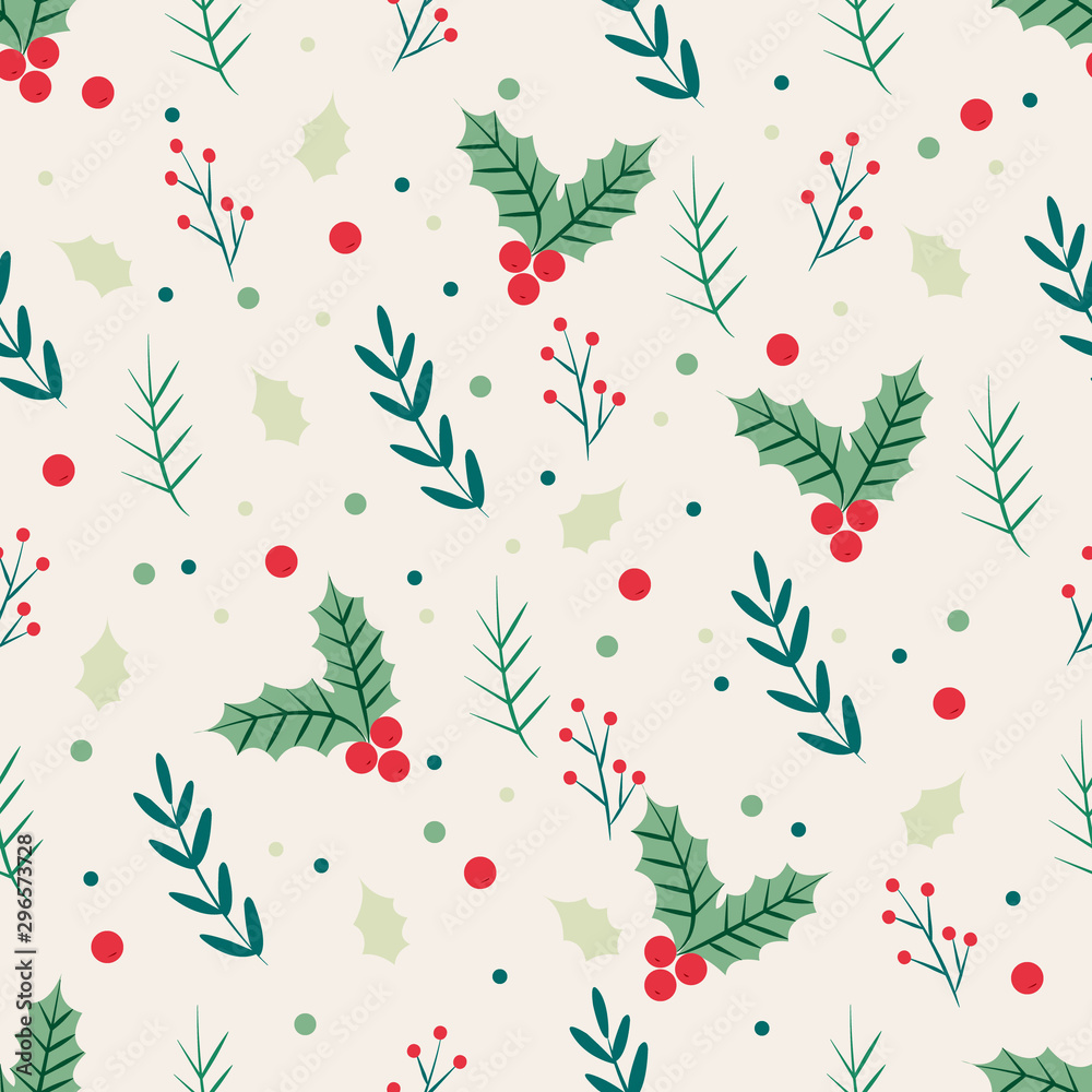 Christmas seamless pattern . Holidays background
