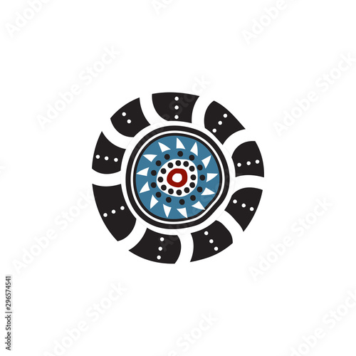 Wallpaper Mural Aboriginal art dots painting icon logo design vector illustration template Torontodigital.ca