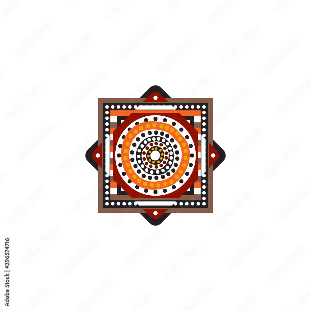 Aboriginal art dots painting icon logo design vector illustration template Aboriginal art dots painting icon logo design vector illustration template