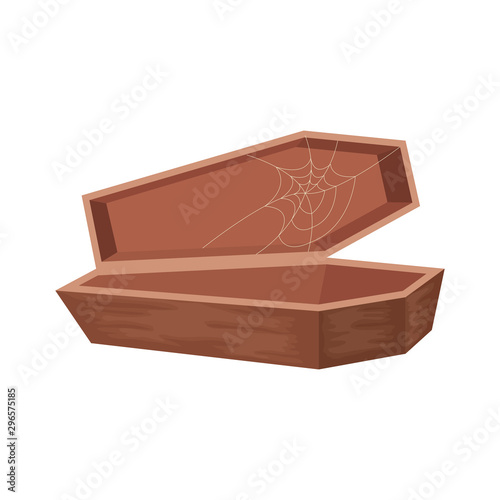 halloween coffin spooky isolated icon vector illustration design photo
