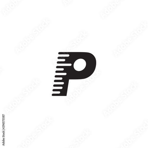 P letter initial logo design vector template