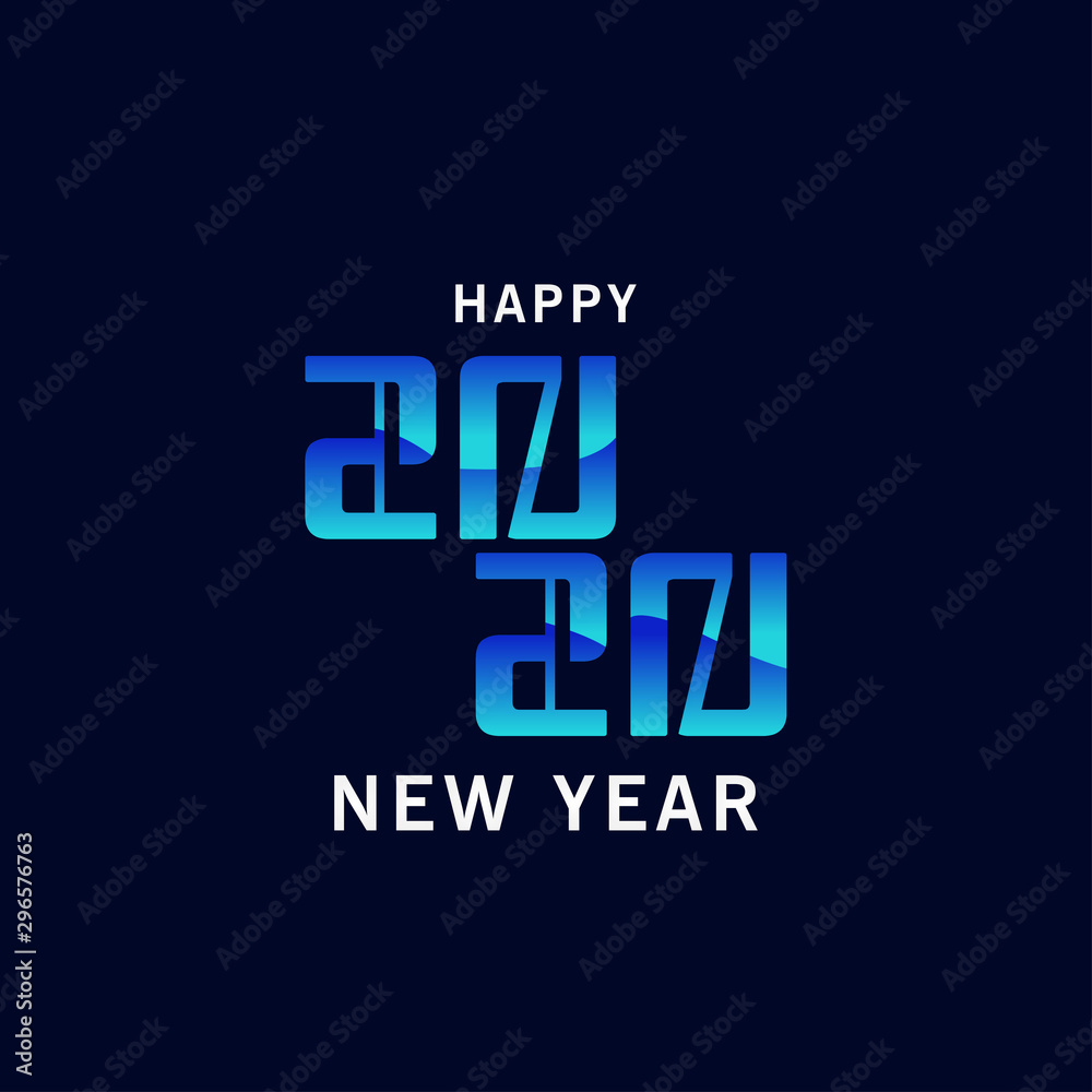 Happy New Year 2020 Vector Design Template