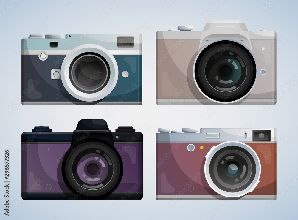 Collection of compact photo cameras Collection of compact photo cameras