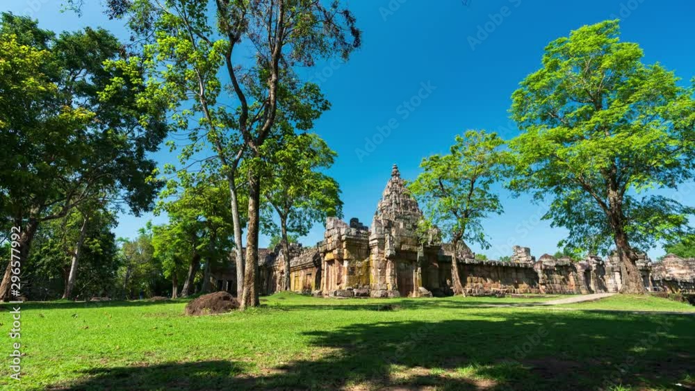 time lapse of Prasat Khao Phanom Rung Historical park in Buriram, Thailand time lapse of Prasat Khao Phanom Rung Historical park in Buriram, Thailand