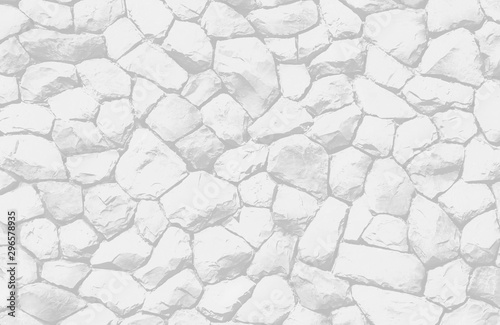 Abstract surface wallpaper of white stone wall. Stone texture background.