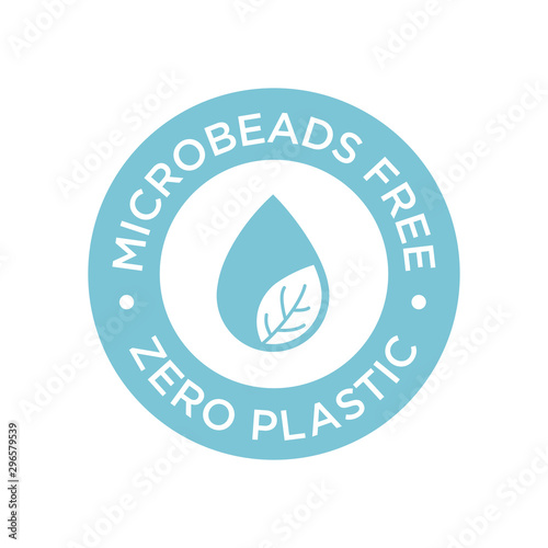 Microbeads free icon. Zero plastic symbol.