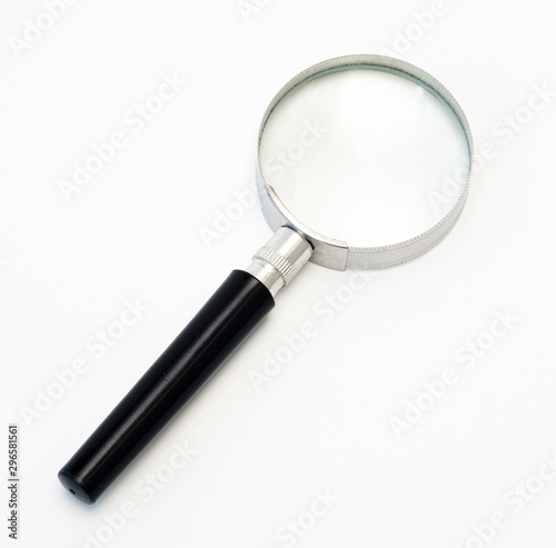Isolated of Magnifier glass on white background and clipping path.-Image.