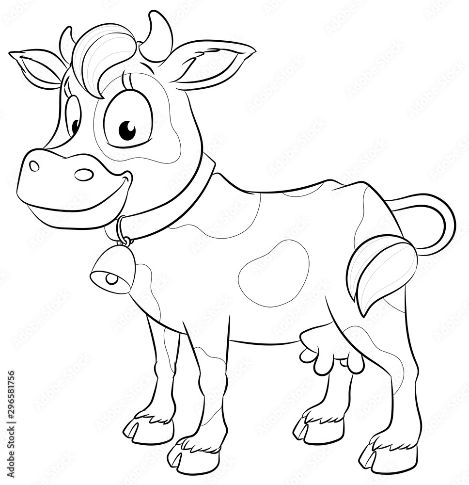 Niedliche Kuh - Vektor Illustration