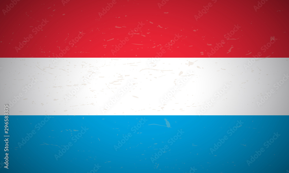 Luxembourg flag. Illustration. Grunge background