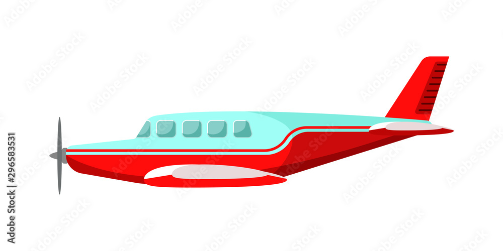 Fototapeta premium Commercial airplane flat vector illustrations