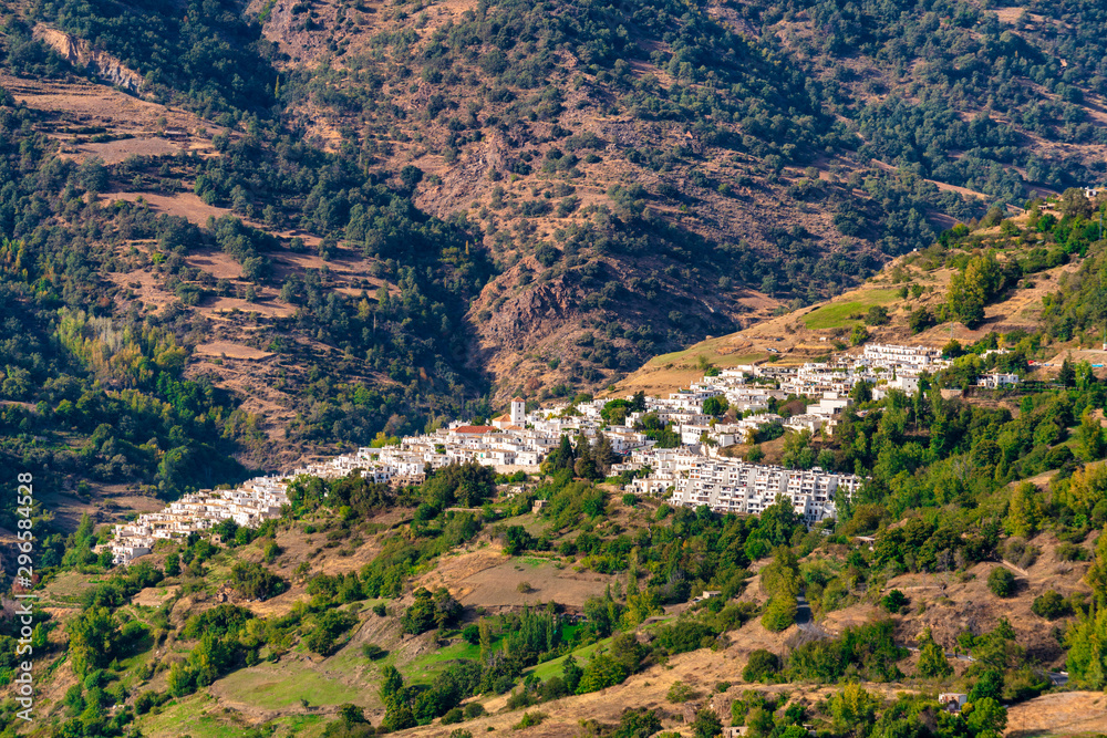 The towns of Bubion and Capileira in the mountains of Sierra Nevada