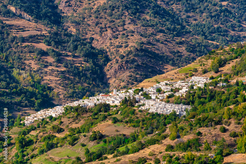 The towns of Bubion and Capileira in the mountains of Sierra Nevada