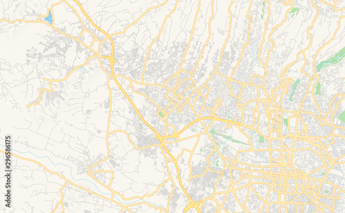 Printable street map of Cimahi, Indonesia photo