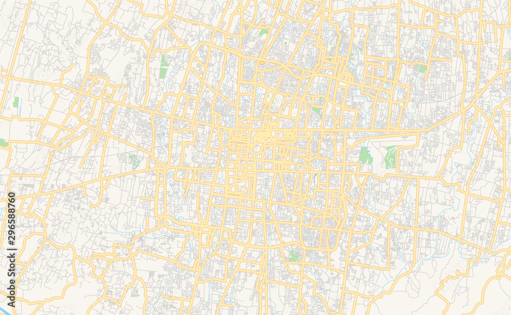 Printable street map of Yogyakarta, Indonesia