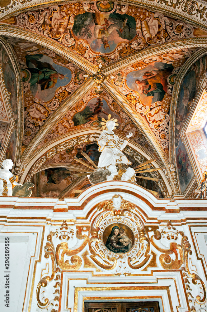 Fototapeta premium The antique church of the charterhouse of Saint Lorenzo, Padula, Salerno, Italy