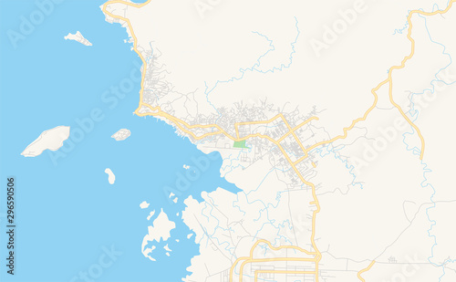 Printable street map of Sorong, Indonesia