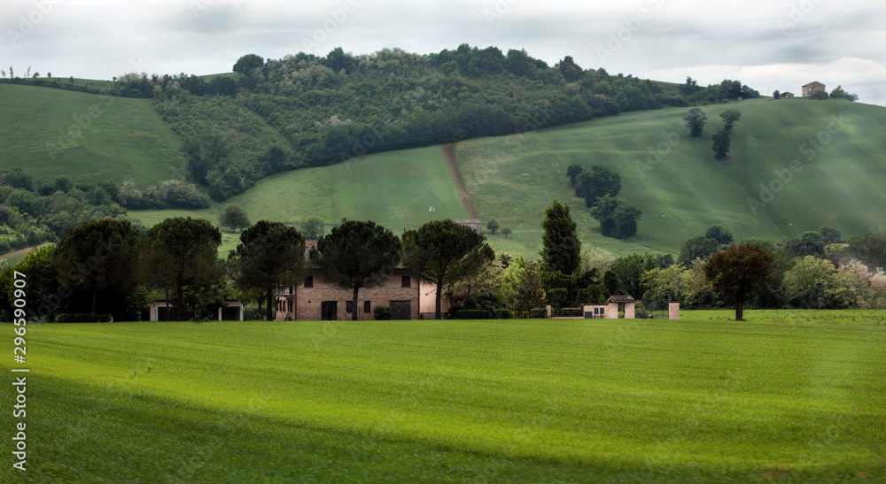 Beautiful scenery in Italy, Province of Marche.Landscape