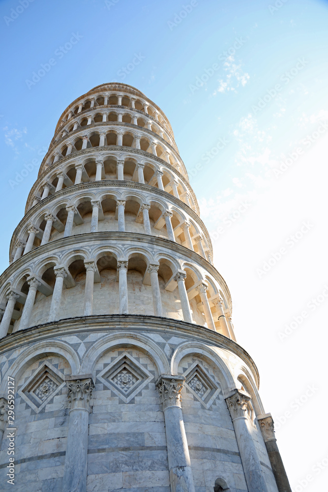 Leaning Tower of Pisa is the famous campanile in Square of Mirac