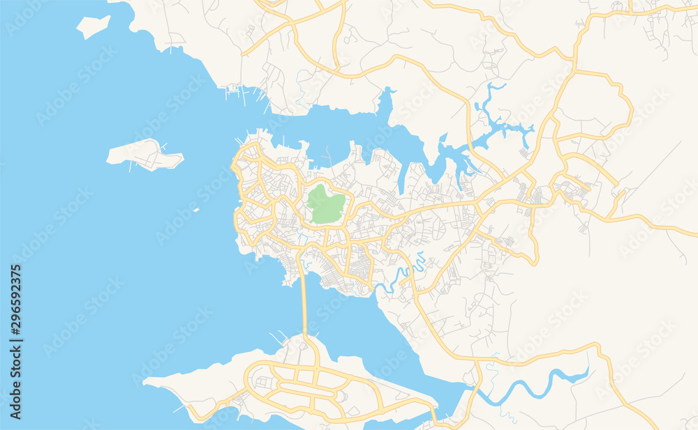 Printable street map of Tanjung Pinang, Indonesia