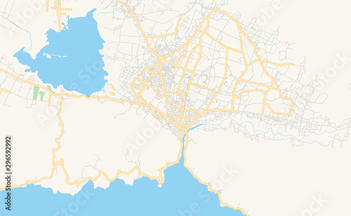 Printable street map of Gorontalo, Indonesia