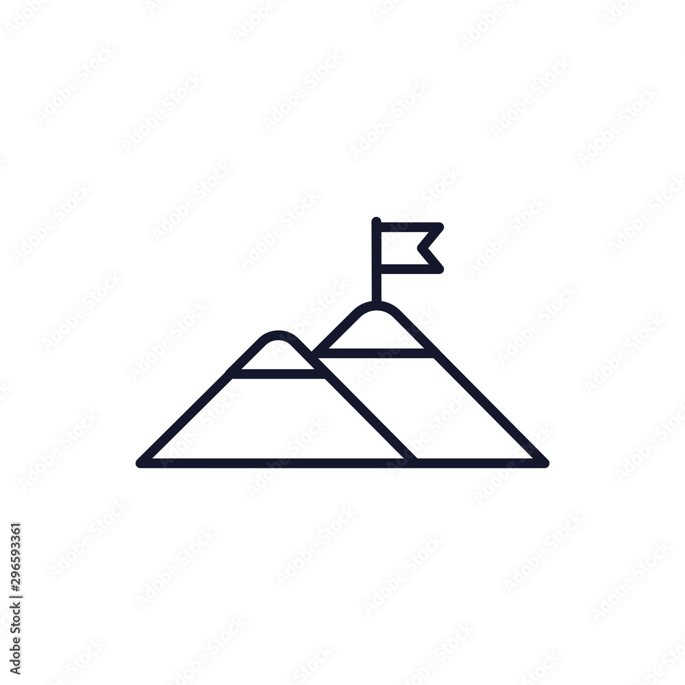 Isolated mountain icon line vector design Isolated mountain icon line vector design