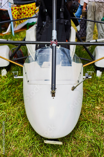 hang glider with motor at the exhibition photo