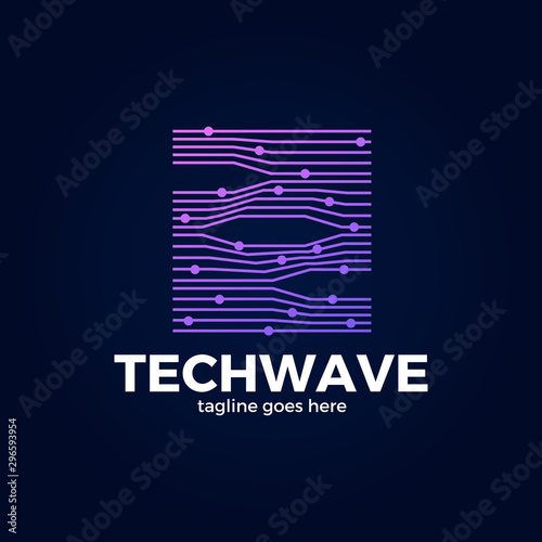 Digital network vector Block Chain Logo Technology Icon. Digital Vector Modern Symbol. Company Logotype Design Inspiration.