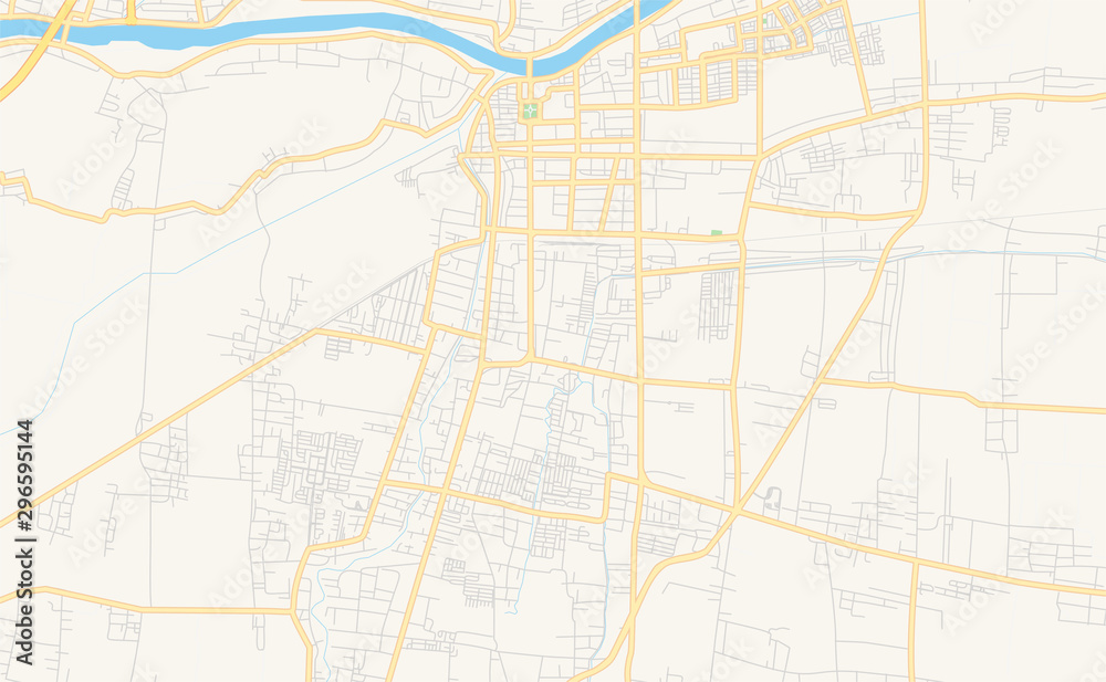 Printable street map of Mojokerto, Indonesia