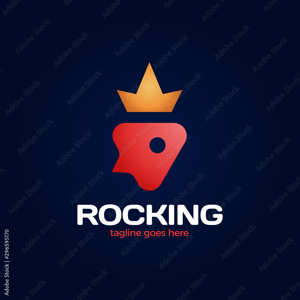 Simple Rocket and King Crown vector Logo Icon Design. Simple Rocket and King Crown vector Logo Icon Design.
