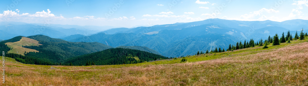Relaxing moments on the peak of the mountain. Prejba peak, Lotrului mountains, Sadului valley, Sibiu county, Romania, 1745m.  Prejba peak. very jigh definition