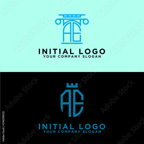 AE Logo Set modern graphic design, inspirational logo design for all companies. -Vectors