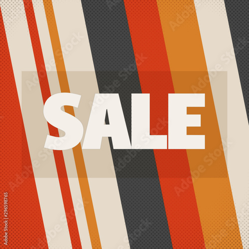 Sale - abstract background in autumn illustration.