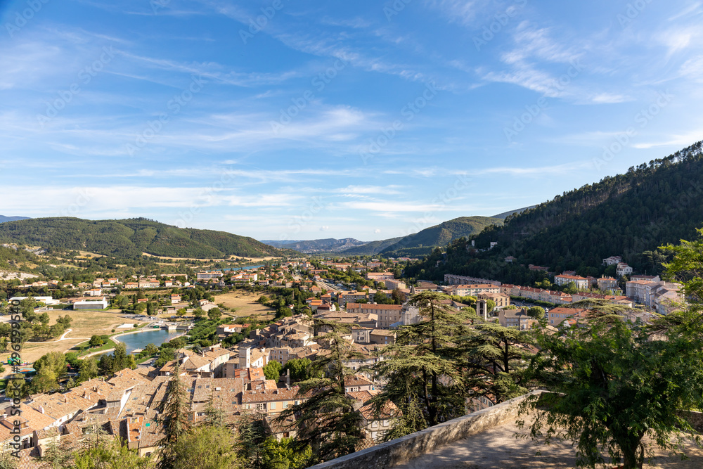 Sisteron, Alps, france - View to the city from the Citadel Sisteron, Alps, france - View to the city from the Citadel