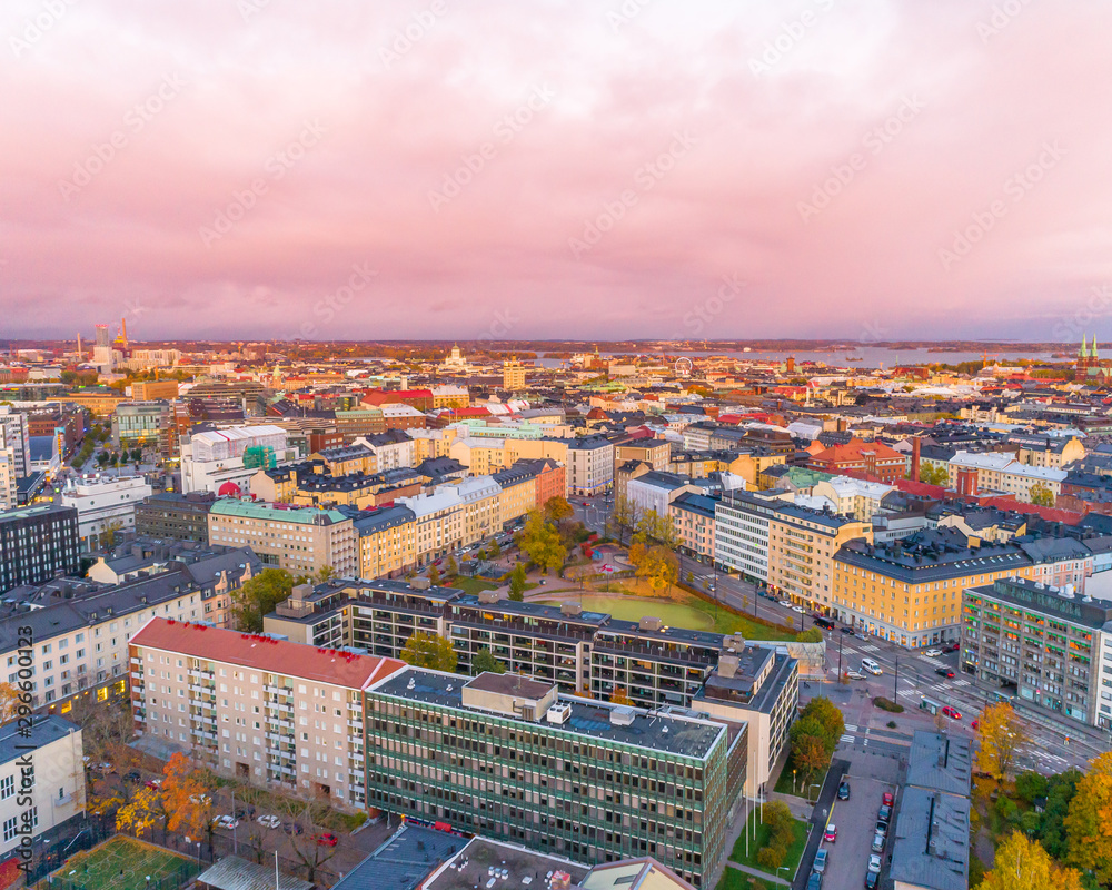 Fototapeta premium Aerial (drone) photo of Helsinki city, Finland