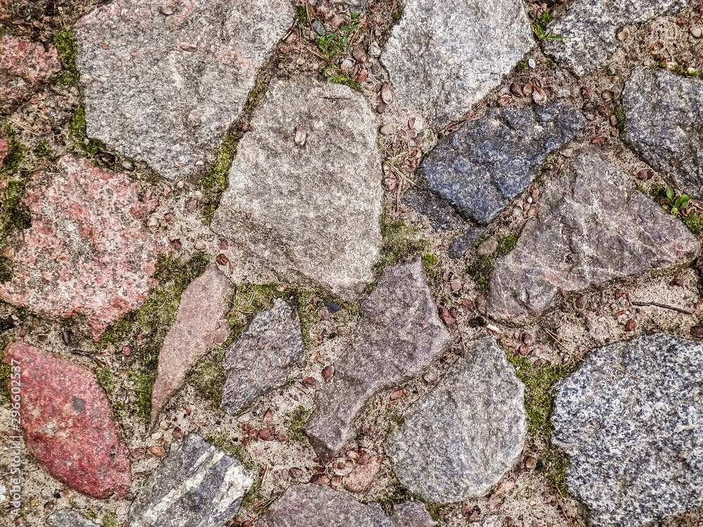 Fototapeta premium Stone paving as nature background.