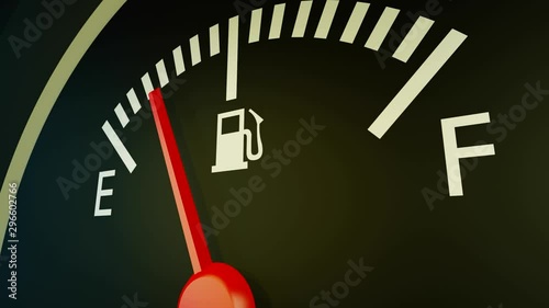 Fuel indicator of a car going down